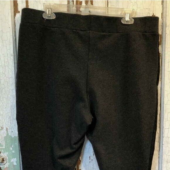 LANE BRYANT PLUS Sz 18 Women's Pants Leggings Gray Faux Leather Ankle Zipper - Picture 7 of 7